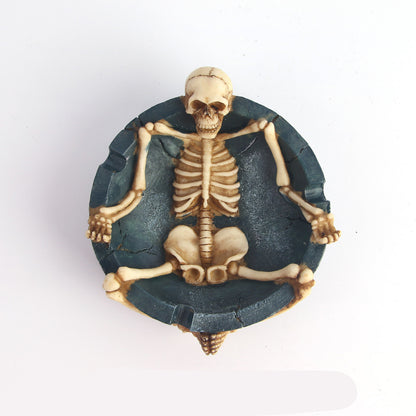 Resin Skeleton Ashtray Home Office Decoration