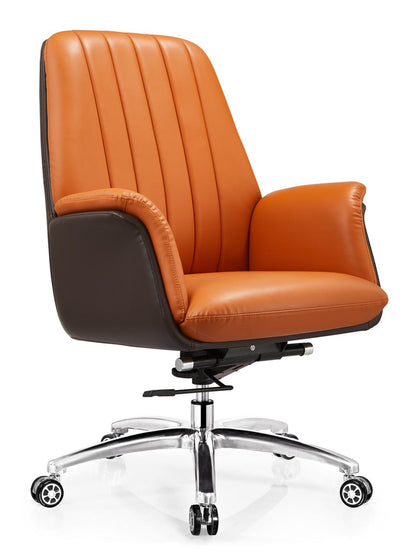 Medium Back Leather Chair