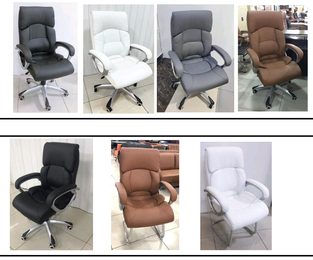 Medium Back Leather Chair